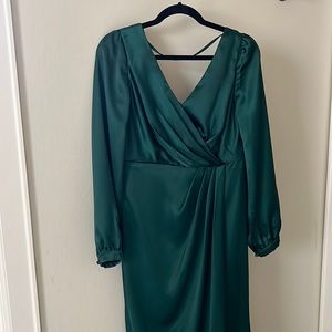 Revelry Bridesmaid Dress - Vera Satin in Classic Emerald